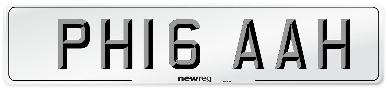 PH16 AAH Number Plate from New Reg